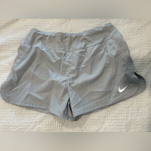 Gray Nike running shorts